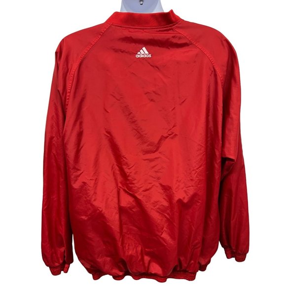 Adidas UGA University of Georgia Bulldogs Nylon V-Neck Pullover Jacket Mens XL - Picture 2 of 7
